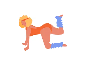 Woman in legwarmers doing aerobics representing aerobic vaginitis