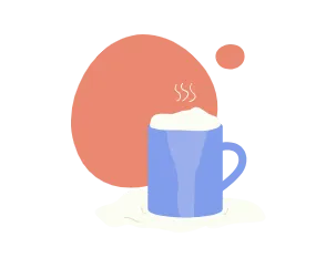 Steaming mug with foam spilling out representing cytolytic vaginosis