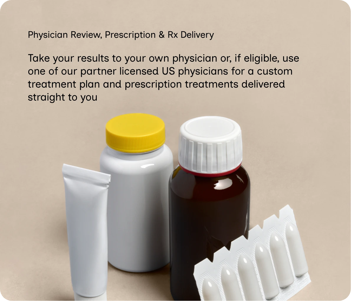 Physician review, prescription, and delivery